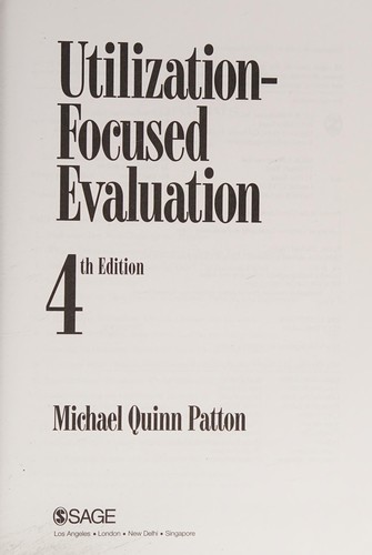 Copertina di Utilization-focused evaluation