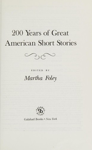 Copertina di 200 years of great American short stories