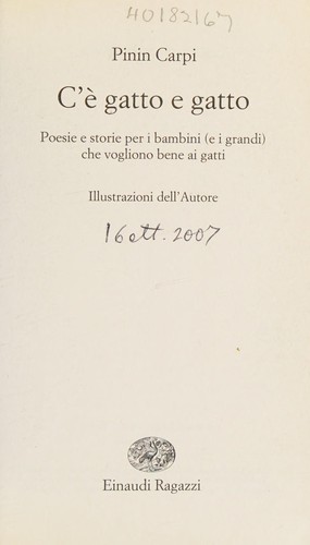Copertina di C'è gatto e gatto