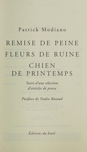 Copertina di Remise de peine