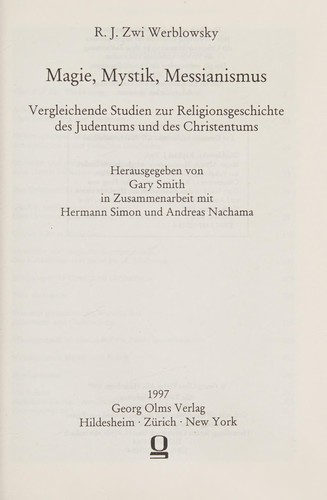 Copertina di Magie, Mystik, Messianismus