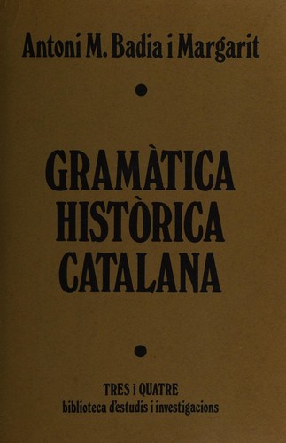 Copertina di Gramática histórica catalana