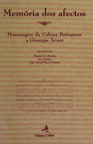 Copertina di Memória dos afectos