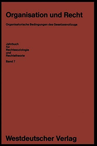 Copertina di Organisation und Recht