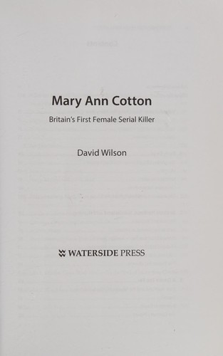Copertina di Mary Ann Cotton