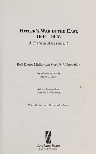 Copertina di Hitler's war in the East, 1941-1945