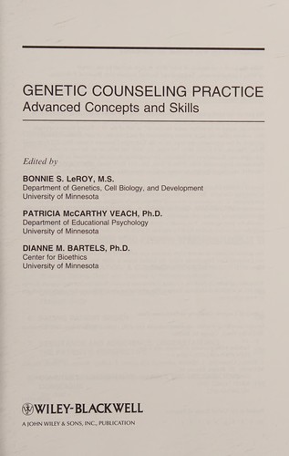 Copertina di Genetic counseling practice