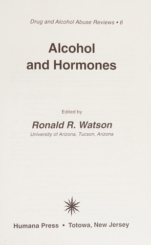 Copertina di Alcohol and hormones
