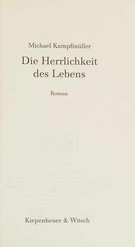 Copertina di Die Herrlichkeit des Lebens