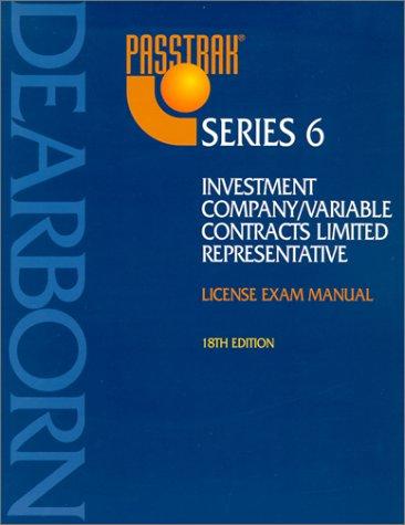 Copertina di Passtrak Series 6 Investment Company/Variable Contracts Limited Representative