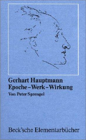 Copertina di Gerhart Hauptmann
