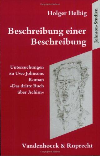 Copertina di Beschreibung einer Beschreibung
