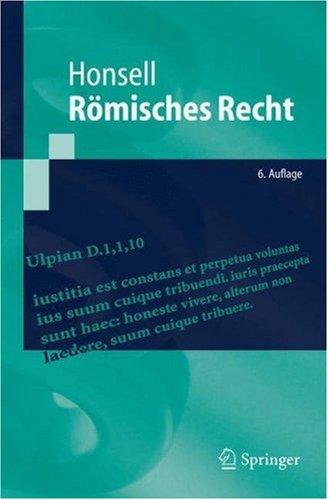 Copertina di Römisches Recht