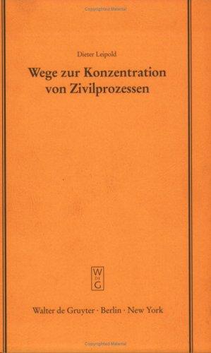 Copertina di Wage Zur Konzentration Von Zivilprozessen