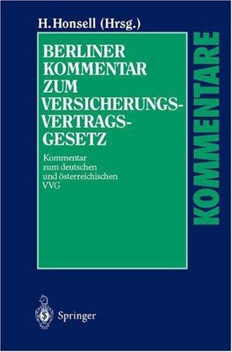 Copertina di Berliner Kommentar zum Versicherungsvertragsgesetz