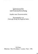 Copertina di Literaturarchiv und Literaturforschung