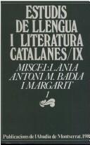 Copertina di Miscel·lània Antoni M. Badia i Margarit