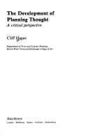 Copertina di The development of planning thought