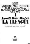 Copertina di Vint-i-cinc anys d'estudis sobre la llengua i la literatura catalanes, 1950-1975