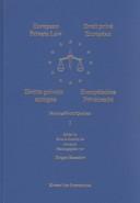 Copertina di European private law