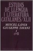 Copertina di Miscel·lània Giuseppe Tavani