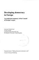 Copertina di Developing democracy in Europe