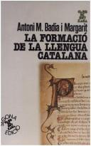 Copertina di La formació de la llengua catalana
