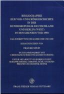 Copertina di Bibliographie zur Vor- und Fr uhgeschichte in der Bundesrepublik Deutschland und Berlin(-West) in den Grenzen vor 1900: Das Schrifttum der Jahre 1988 und 1989