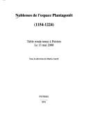 Copertina di Noblesses de l'espace Plantagenêt (1154-1224)