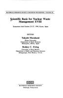 Copertina di Scientific basis for nuclear waste management XVIII