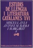 Copertina di Miscel.lània Antoni M. Badia i Margarit