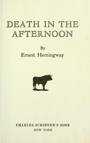 Copertina di Death in the afternoon