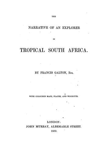 Copertina di The narrative of an explorer in tropical South Africa