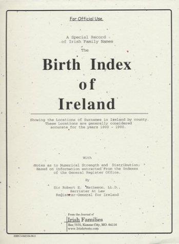 Copertina di The Birth Index of Ireland