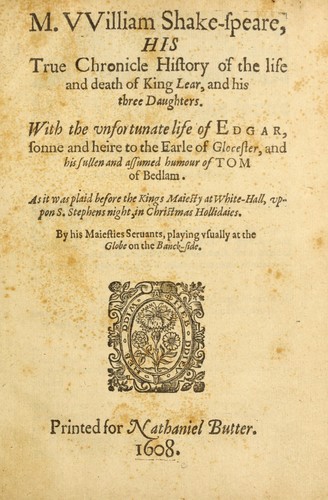 Copertina di King Lear