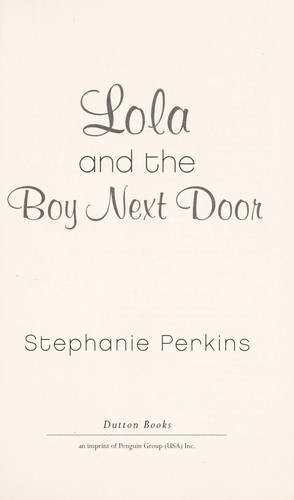 Copertina di Lola and the boy next door