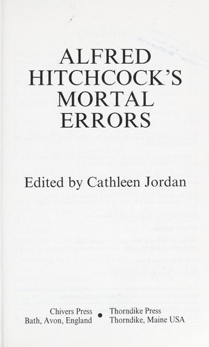 Copertina di Alfred Hitchcock's Mortal Errors