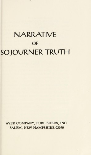 Copertina di Narrative of Sojourner Truth (American Negro, His History and Literature)