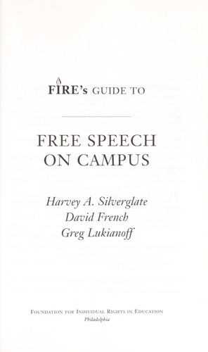 Copertina di FIRE's guide to free speech on campus