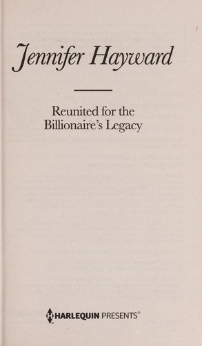 Copertina di Reunited for the billionaire's legacy