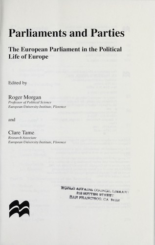 Copertina di Parliaments and parties