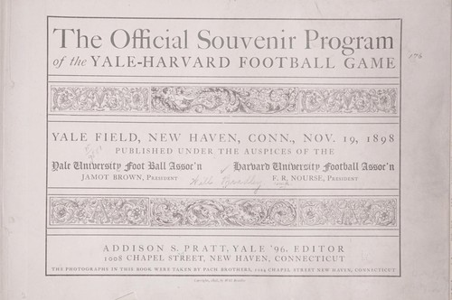 Copertina di The official souvenir program of the Yale-Harvard football game