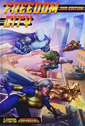 Copertina di Mutants and Masterminds RPG Freedom City Campaign City