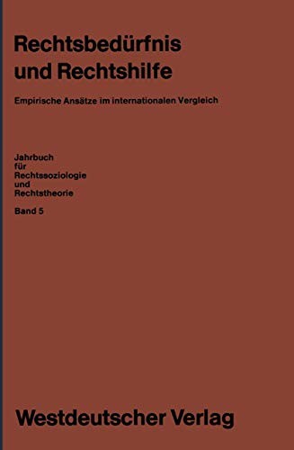 Copertina di Rechtsbedürfnis und Rechtshilfe