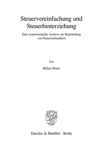 Copertina di Steuervereinfachung und Steuerhinterziehung