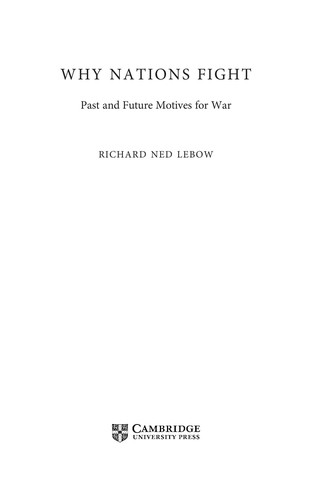 Copertina di Why nations fight