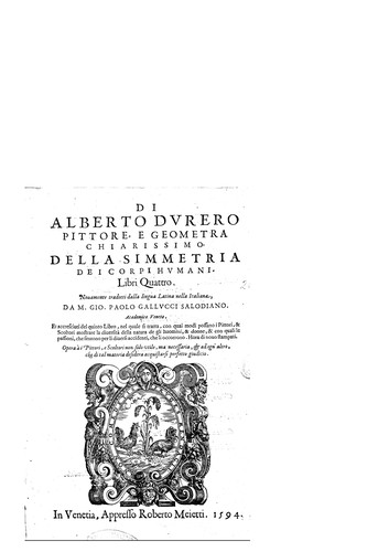 Copertina di Durero