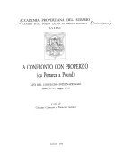 Copertina di A confronto con Properzio