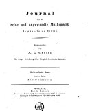 Copertina di Journal für die reine und angewandte Mathematik