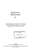 Copertina di Productivity Measurement